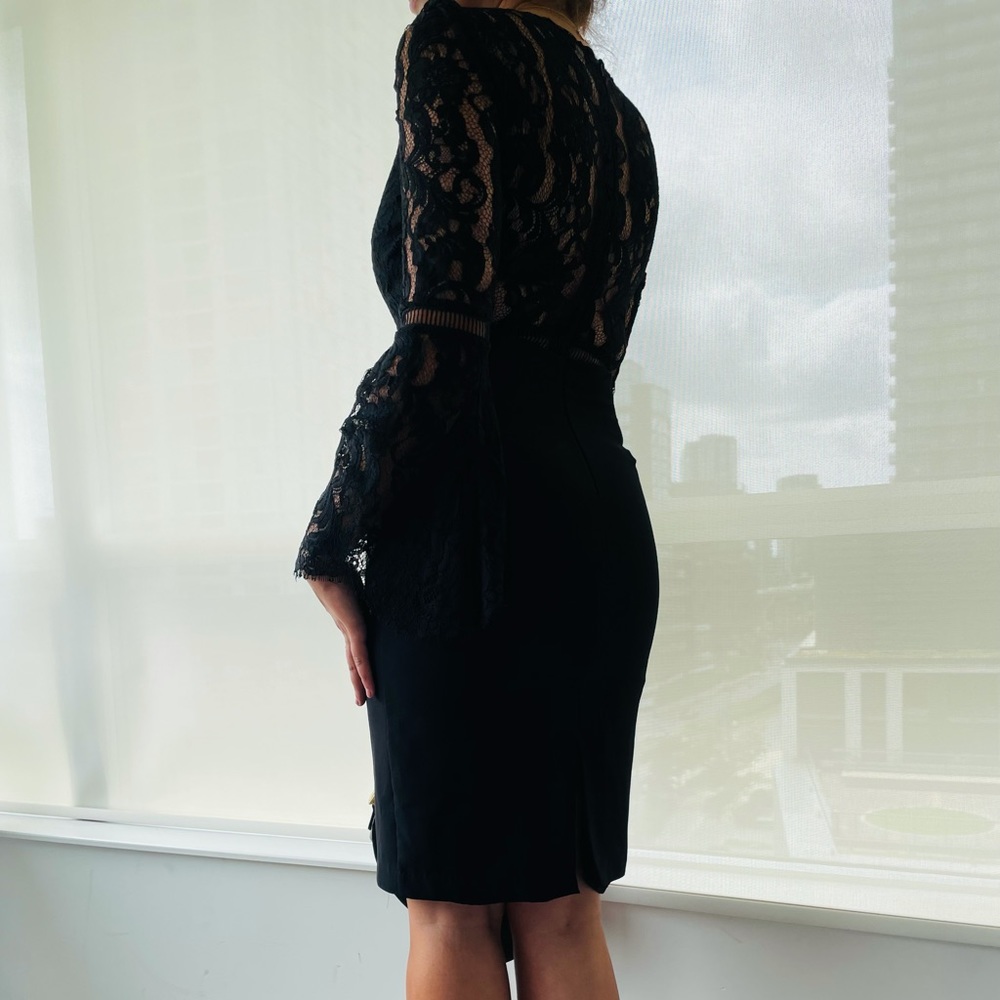 Black lace dress